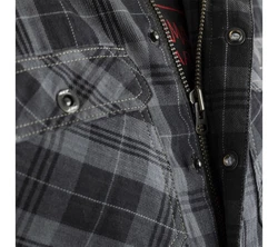 RST Motorradjacke Lumberjack Hemd Schwarz/Dunkelgrau/Grau/Blau