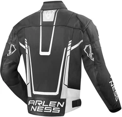 Arlen Ness Motorradjacke Track Grau/Weiß/Schwarz