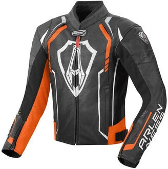 Arlen Ness Motorradjacke Track Orange/Grau/Rot