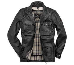 Black-Cafe London Motorradjacke Manhattan Schwarz