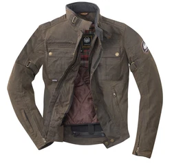 Merlin Motorradjacke Barton II Khaki/Dunkelgrün/Braun