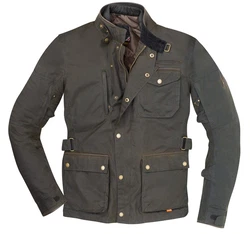 Merlin Motorradjacke Monty D3O Dunkelgrün/Khaki/Braun