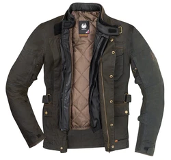 Merlin Motorradjacke Monty D3O Dunkelgrün/Khaki/Braun