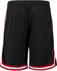URBAN CLASSICS Mesh Shorts Schwarz/Rot