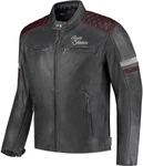 Rusty Stitches Motorradjacke Jari V2 Rot/Dunkelrot/Grau
