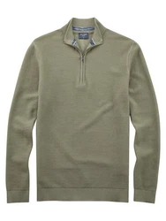 OLYMP Troyer Pullover Casual Dunkelgrün/Khaki/Grün/Hellgrün