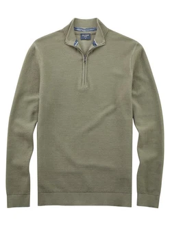 OLYMP Troyer Pullover Casual Dunkelgrün/Khaki/Grün/Hellgrün