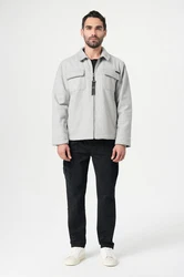 Miracle of Denim Lederjacke WI24-JA654 Hellgrau/Grau