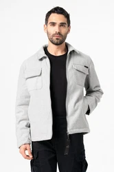 Miracle of Denim Lederjacke WI24-JA654 Hellgrau/Grau