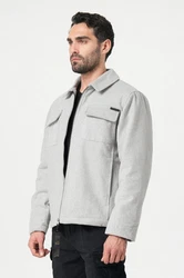 Miracle of Denim Lederjacke WI24-JA654 Hellgrau/Grau