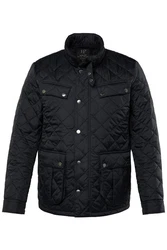 JP1880 Steppjacke Stehkragen Schwarz/Dunkelgrün