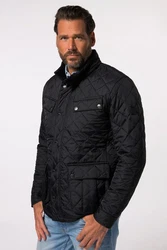 JP1880 Steppjacke Stehkragen Schwarz/Dunkelgrün