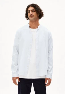 Armedangels Langarmhemd TOMAASAS Regular Fit Weiß/Grau/Grün