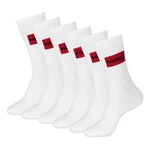 HUGO Freizeitsocken QS RIB LABEL Weiß/Rot
