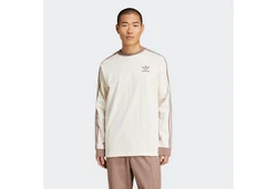 adidas Originals Langarmshirt 3-STRIPES LS T Beige/Khaki/Weiß/Creme
