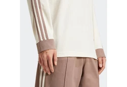 adidas Originals Langarmshirt 3-STRIPES LS T Beige/Khaki/Weiß/Creme