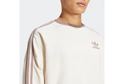 adidas Originals Langarmshirt 3-STRIPES LS T Beige/Khaki/Weiß/Creme