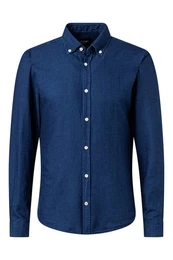 Jeanshemd Heli3-W Logostickerei, Slim Fit