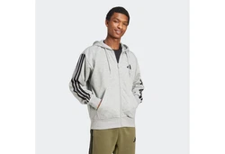 adidas Sportswear Sweatshirt 3S FL FZ HD Hellgrau