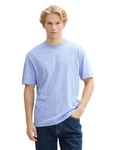 TOM TAILOR Denim T-Shirt mit Marken-Frontprint Hellblau/Blau