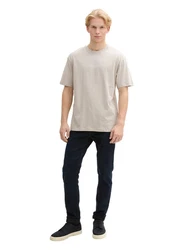 TOM TAILOR Denim T-Shirt mit Marken-Frontprint Khaki/Beige/Grau/Braun