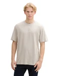 TOM TAILOR Denim T-Shirt mit Marken-Frontprint Khaki/Beige/Grau/Braun