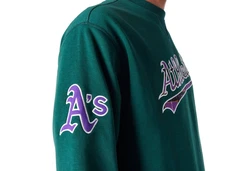 New Era Rundhalspullover Sweater MLB Infill Oakland Athletics Grün/Dunkelgrün