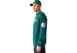 New Era Rundhalspullover Sweater MLB Infill Oakland Athletics Grün/Dunkelgrün