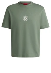 HUGO T-Shirt Dalsar 10259511 01 Dunkelgrün/Grün