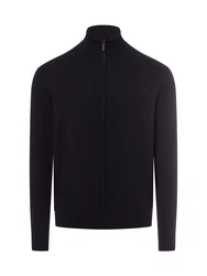 Nils Sundström Strickjacke Schwarz/Dunkelblau