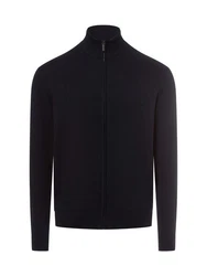 Nils Sundström Strickjacke Schwarz/Dunkelblau