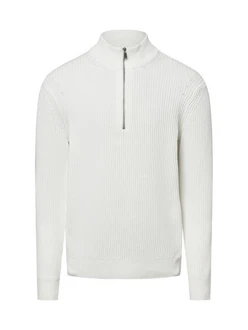 Nils Sundström Strickpullover Creme/Weiß/Grau