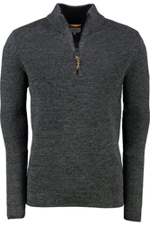 camel active Strickpullover Dunkelgrau/Grau/Dunkelblau