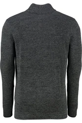 camel active Strickpullover Dunkelgrau/Grau/Dunkelblau