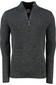 camel active Strickpullover Dunkelgrau/Grau/Dunkelblau
