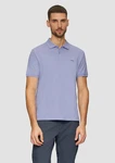 s.Oliver Kurzarmshirt Poloshirt aus Baumwollpiqué Logo Lila/Blau/Dunkelblau