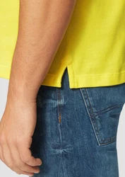 s.Oliver Kurzarmshirt Poloshirt aus Baumwollpiqué Logo Gelb