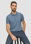 s.Oliver Kurzarmshirt Poloshirt aus Baumwollpiqué Logo Blau/Grau/Dunkelblau s.Oliver Kurzarmshirt Poloshirt aus Baumwollpiqué Logo Blau/Grau/Dunkelblau