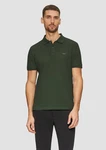 s.Oliver Kurzarmshirt Poloshirt aus Baumwollpiqué Logo Dunkelgrün/Grün s.Oliver Kurzarmshirt Poloshirt aus Baumwollpiqué Logo Dunkelgrün/Grün