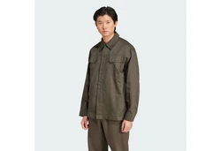 adidas Originals Langarmshirt PREMIUM ESSENTIALS WORKWEAR HEMDJACKE Dunkelgrün/Khaki