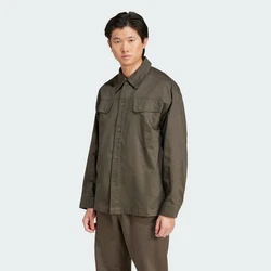 adidas Originals Langarmshirt PREMIUM ESSENTIALS WORKWEAR HEMDJACKE Dunkelgrün/Khaki