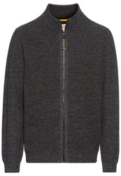 camel active Strickjacke Dunkelgrau/Grau/Schwarz