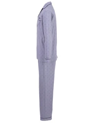 Henry Terre Schlafanzug Pyjama Set Langarm Fliederfarben/Grau/Lila