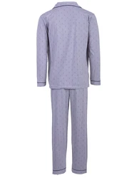 Henry Terre Schlafanzug Pyjama Set Langarm Fliederfarben/Grau/Lila