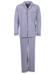 Henry Terre Schlafanzug Pyjama Set Langarm Fliederfarben/Grau/Lila