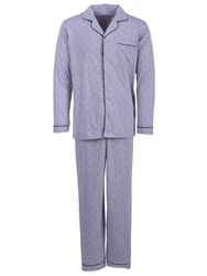 Henry Terre Schlafanzug Pyjama Set Langarm Fliederfarben/Grau/Lila