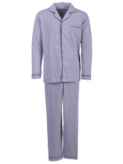 Henry Terre Schlafanzug Pyjama Set Langarm Fliederfarben/Grau/Lila Henry Terre Schlafanzug Pyjama Set Langarm Fliederfarben/Grau/Lila