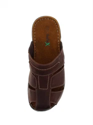 Reflexan Clog Pantolette Dunkelbraun/Braun/Rot/Bordeaux
