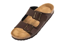 Palado Korfu Herren Pantolette Dunkelbraun/Braun/Beige