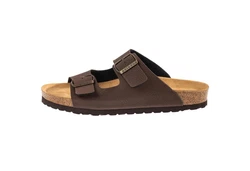 Palado Korfu Herren Pantolette Dunkelbraun/Braun/Beige